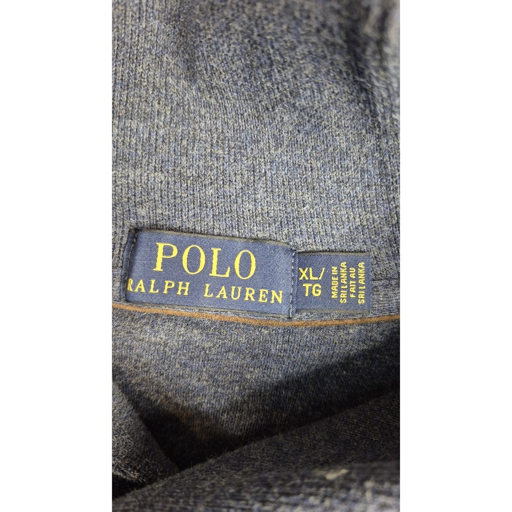 Men's Polo Ralph Lauren Shawl Collar Sweater Mens XL Blue Pullover 100% Cotton‎